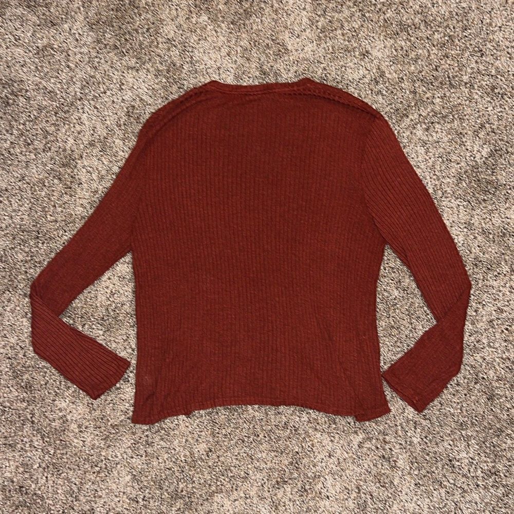 Women’s A New Day Rust Colored Button Up Sweater - image 3